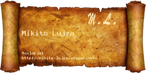 Mikits Lujza névjegykártya